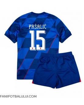 Croația Mario Pasalic #15 Echipament de Fotbal Replică European 2024 Copii Deplasare (+ Șorturi)